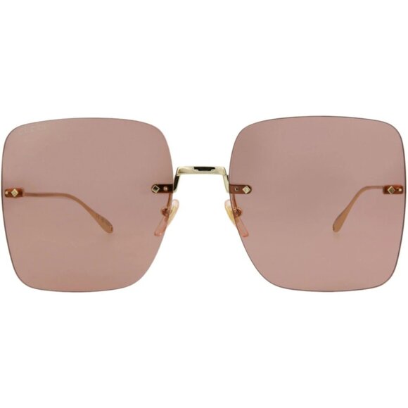 NEW GUCCI SUNGLASSES WITH EARRINGS GOLD WOMEN EYEWEAR GUCCI GG1147S 005